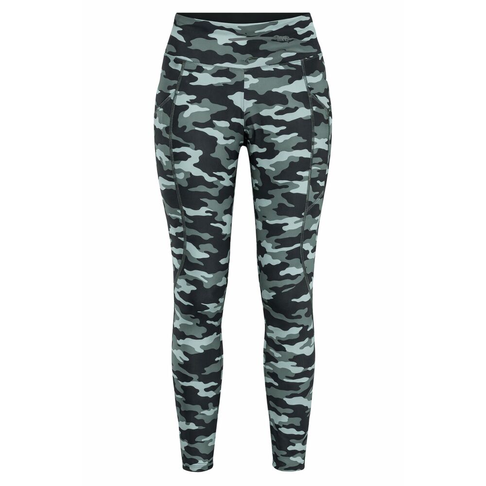 Bally Total Fitness Camo Leggings High Rise Green Black Activewear Size M